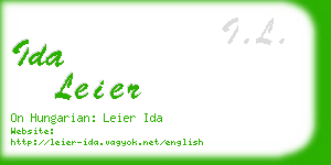 ida leier business card